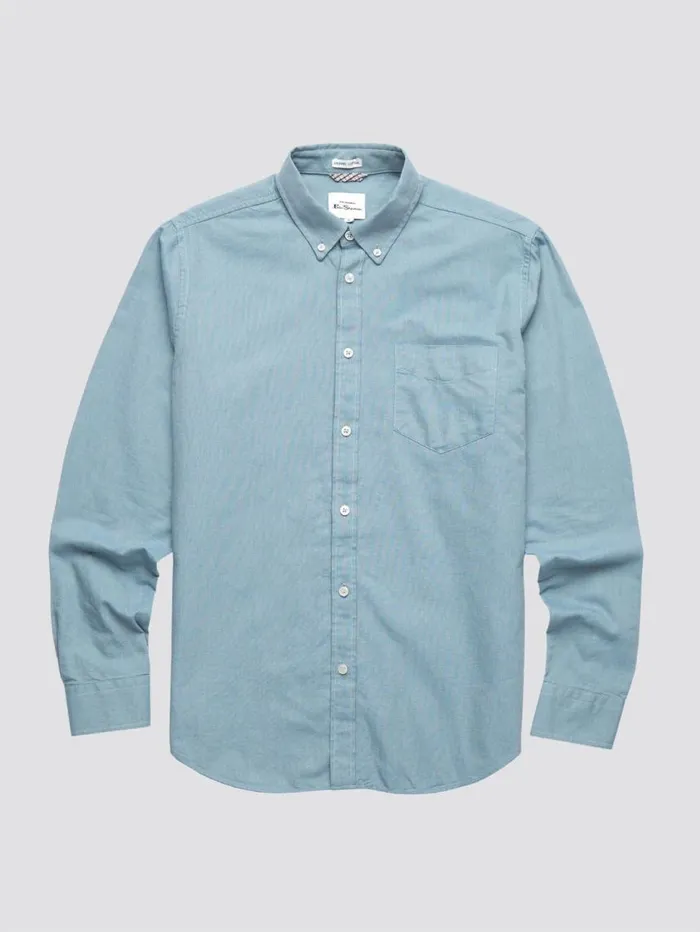 Men Ben Sherman Long Sleeve Shirts Signature Organic Oxford Shirt 8211 Blue Shadow Men Ben Sherman Long Sleeve Shirts Signature Organic Oxford Shirt 8211 Blue Shadow