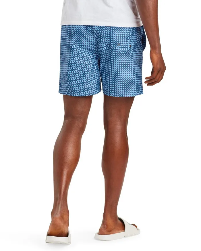 Men Ben Sherman Shorts Pink Sands Geo Print Swim Short 8211 BlueNavyRed