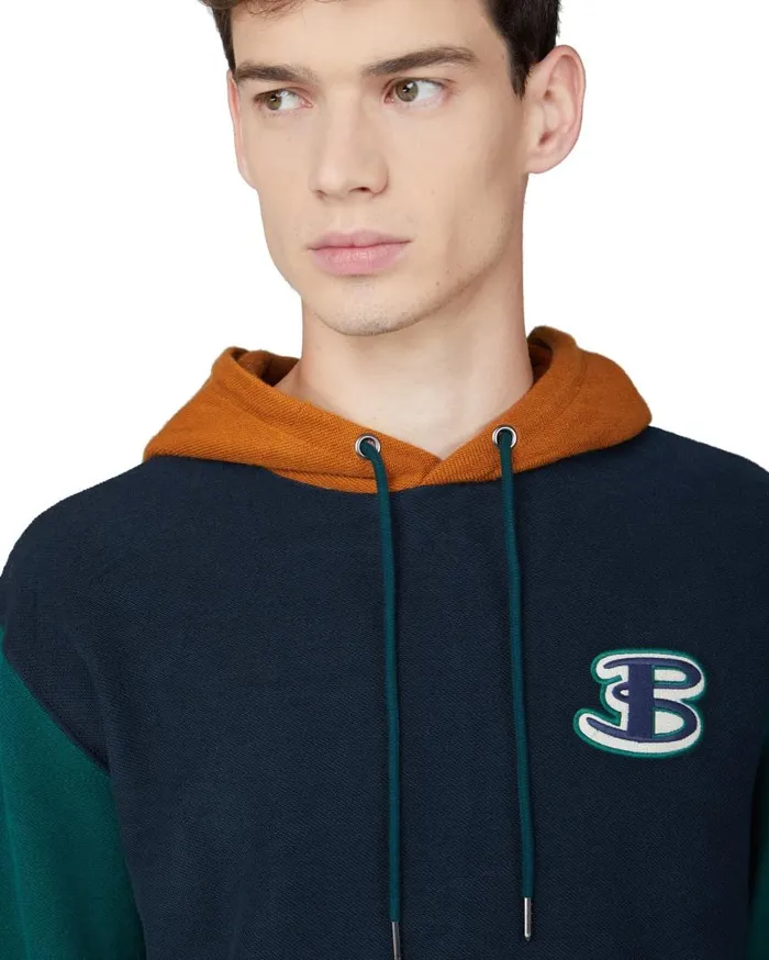 Men Ben Sherman Sweatshirts and Hoodies B By Reverse Loopback Hoodie 8211 Midnight