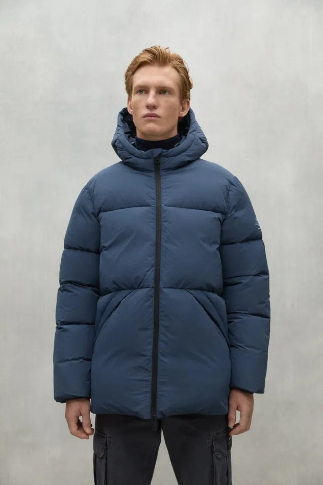 Men Blue Bans Jacket Ecoalf Coats And Jackets