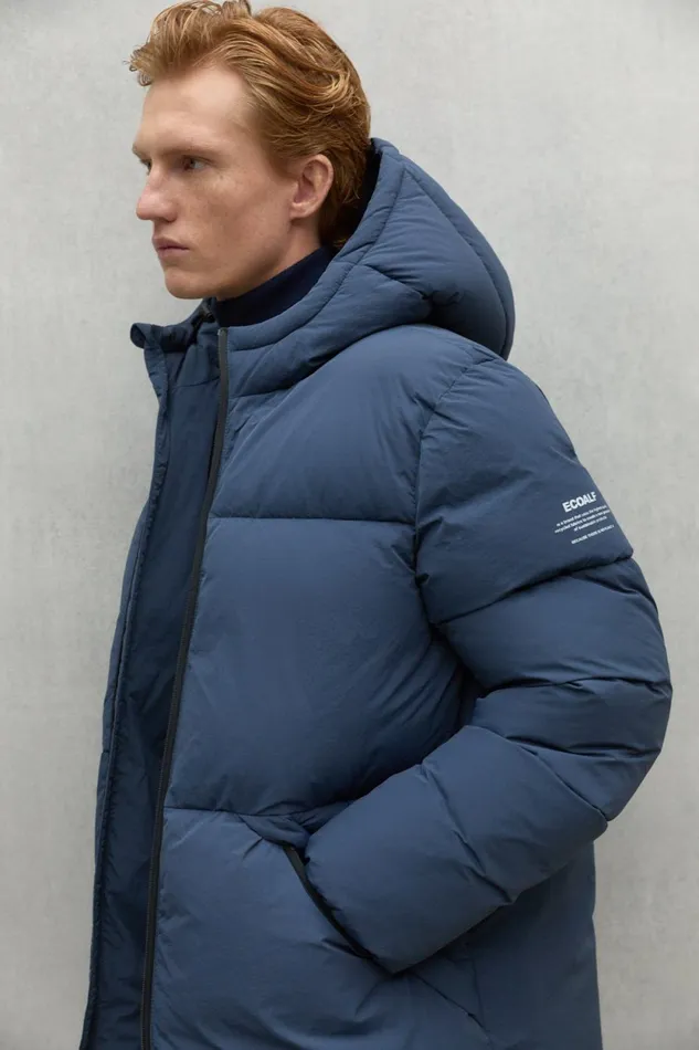Men Blue Bans Jacket Ecoalf Coats And Jackets