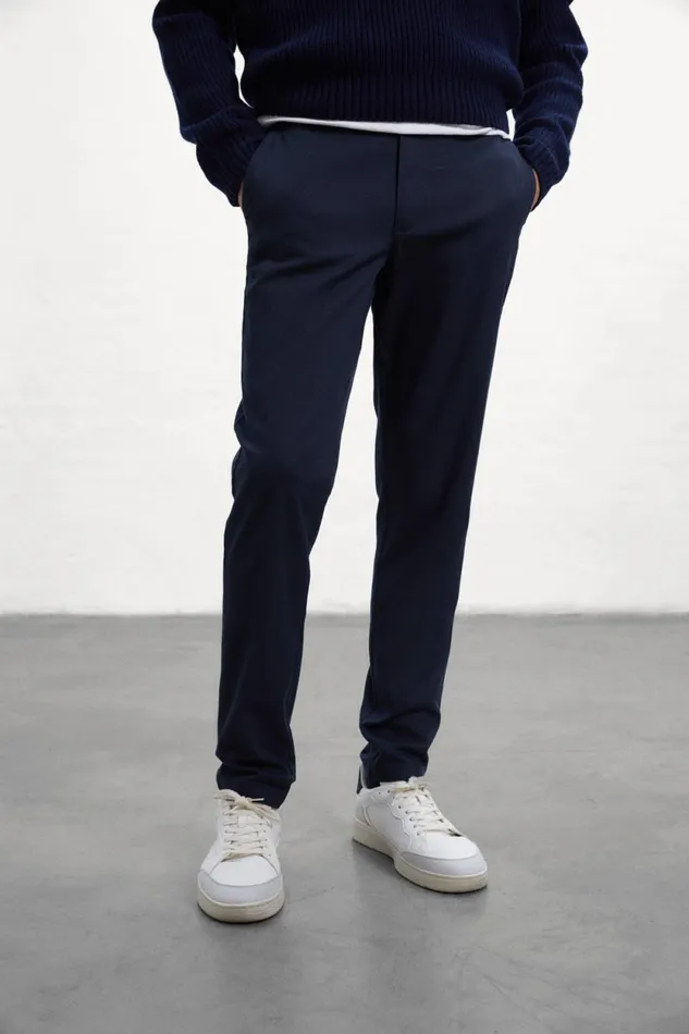 Men Blue Jarama Trousers Ecoalf Trousers