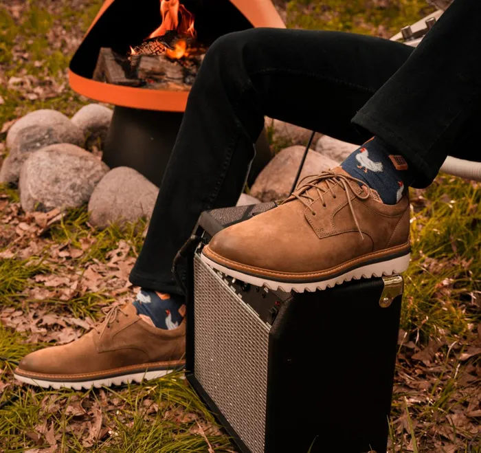 Men Braydon Plain Toe Dark Taupe Oiled Nubuck JohnstonandMurphy LaceUps