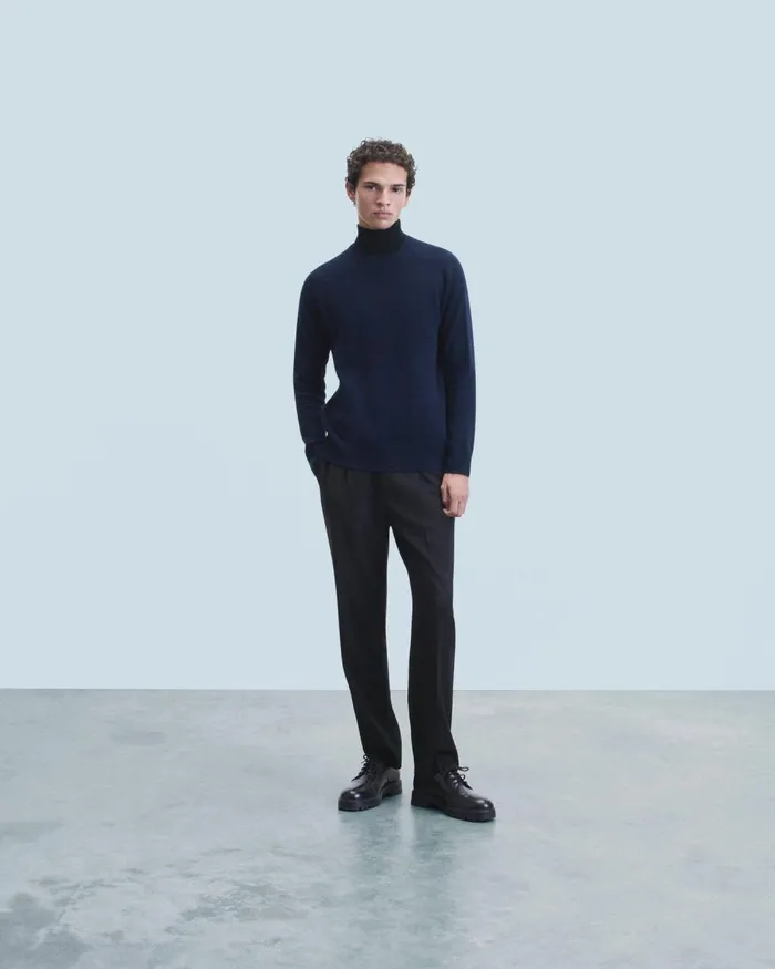 Men Cashmere Sweaters From Future Crewneck Raglan Sweater Moonlight Blue
