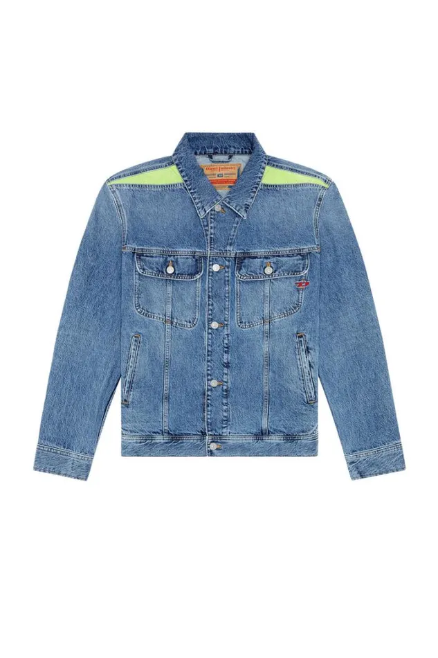 Men DBarcyRsS Light Blue Diesel Outerwear And Jackets Men DBarcyRsS Light Blue Diesel Outerwear And Jackets