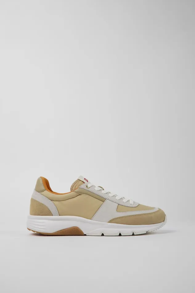 Men Drift Beige And White Nubuck Sneakers Camper Sneakers Men Drift Beige And White Nubuck Sneakers Camper Sneakers