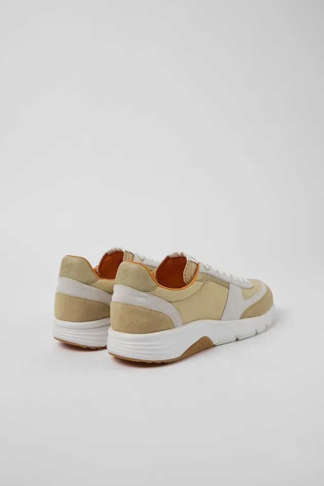 Men Drift Beige And White Nubuck Sneakers Camper Sneakers Men Drift Beige And White Nubuck Sneakers Camper Sneakers