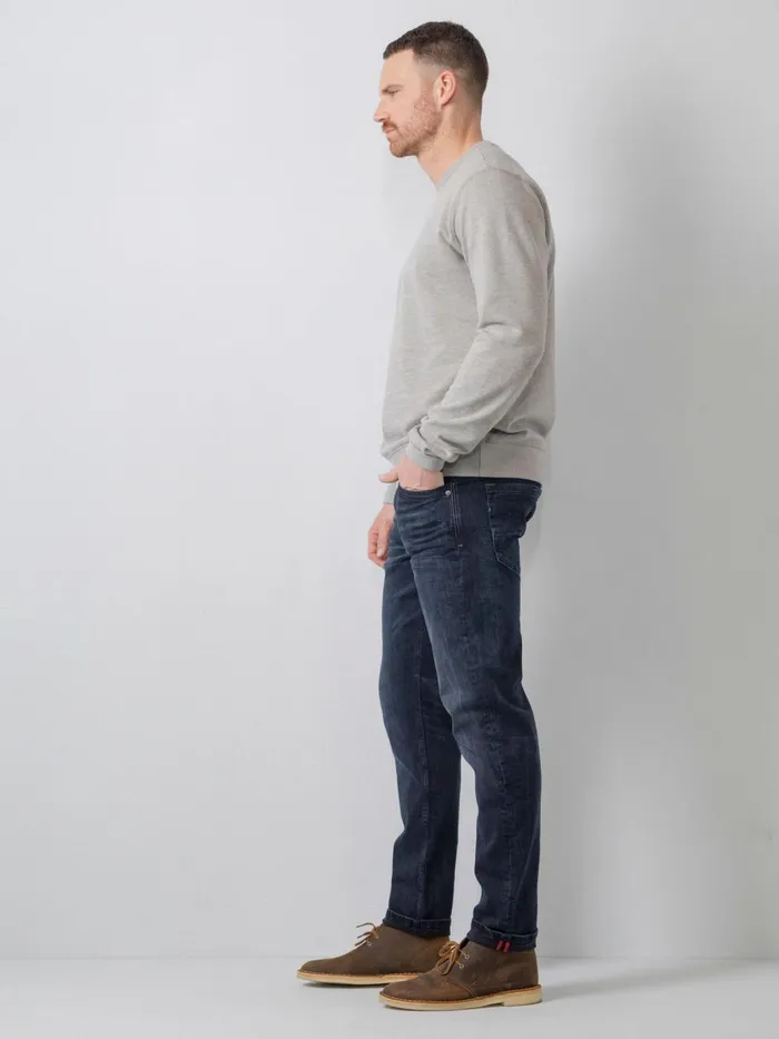 Men Jeans Petrol Industries Seaham Tracker Slim Straight Fit Blue Black