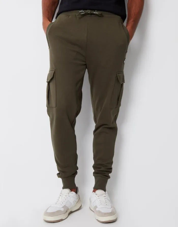 Men Khaki Cargo Style Joggers Threadbare Joggers