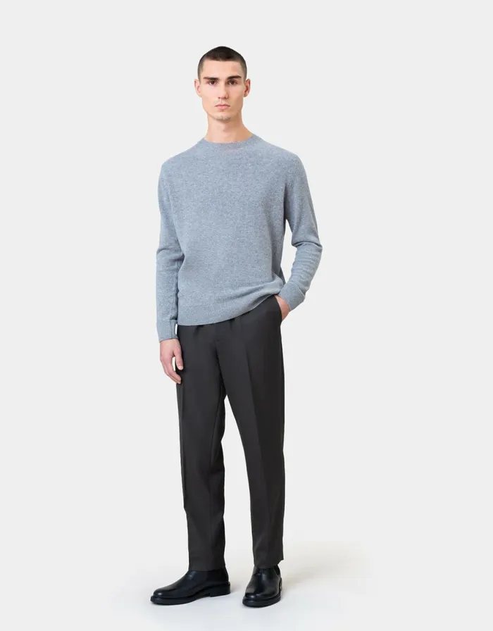 Men Knit Sweaters Colorful Standard Light Merino Wool Crew Dusty Olive