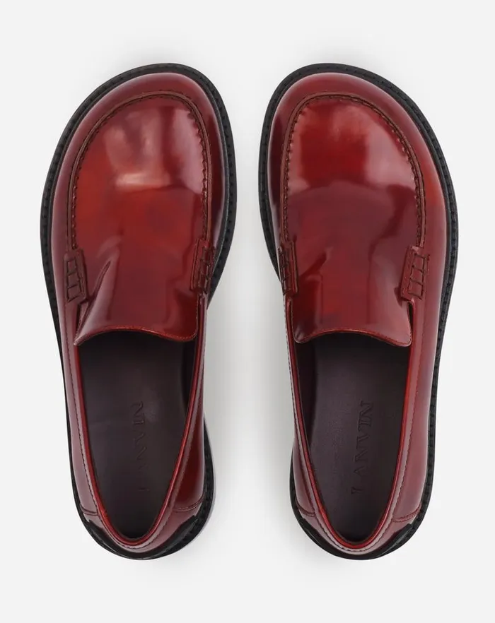 Men Lanvin Loafers and Derbies Spinto Loafers In Smooth Leather Dark Brownblack Men Lanvin Loafers and Derbies Spinto Loafers In Smooth Leather Dark Brownblack
