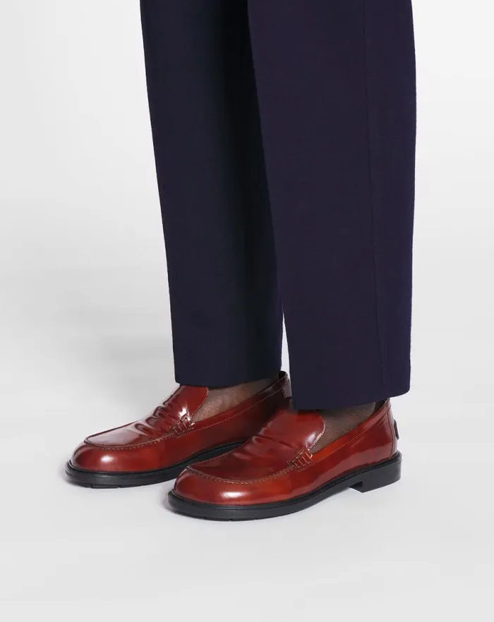 Men Lanvin Loafers and Derbies Spinto Loafers In Smooth Leather Dark Brownblack Men Lanvin Loafers and Derbies Spinto Loafers In Smooth Leather Dark Brownblack