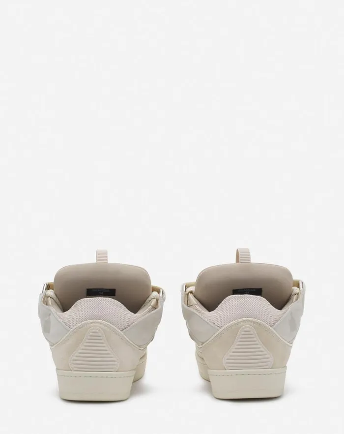 Men Lanvin Sneakers Leather Curb Sneakers Peach Men Lanvin Sneakers Leather Curb Sneakers Peach