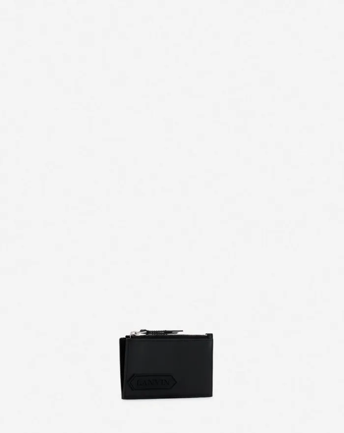 Men Lanvin Wallets and Small Leather Goods Lanvin Signature Leather Cardholder Black Men Lanvin Wallets and Small Leather Goods Lanvin Signature Leather Cardholder Black