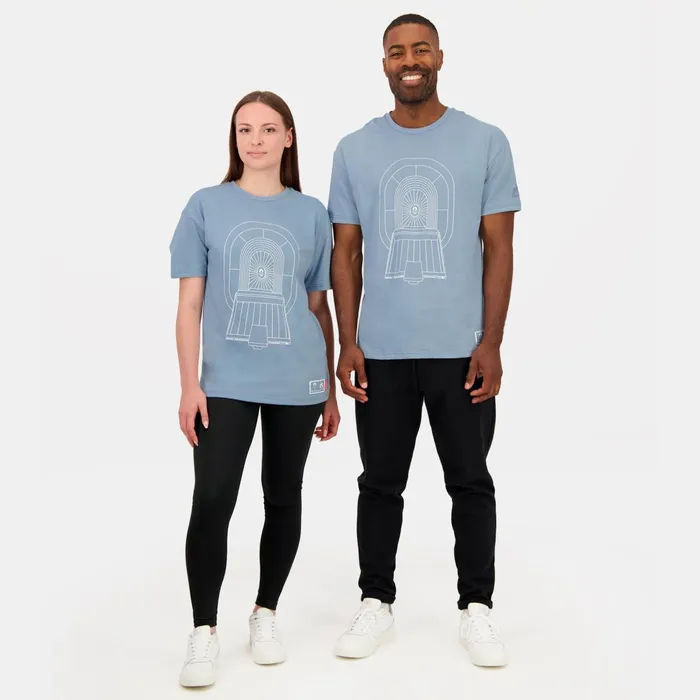 Men Le Coq Sportif Tshirts And Tops Paris 2024 Capsule Tshirt SaintDenis Faded Denim
