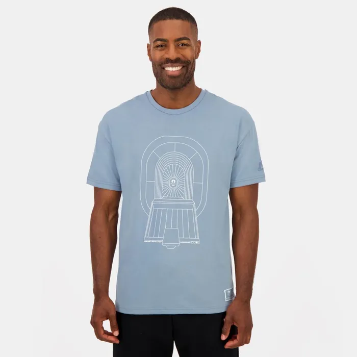 Men Le Coq Sportif Tshirts And Tops Paris 2024 Capsule Tshirt SaintDenis Faded Denim