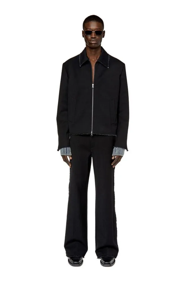 Men PPromFringes Black Diesel Trousers And Shorts
