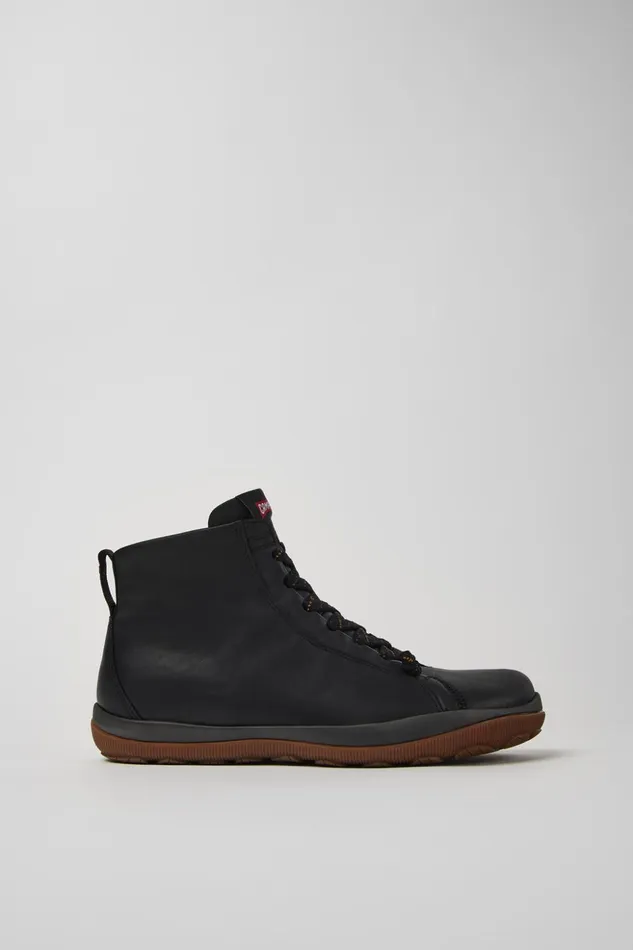 Men Peu Pista GORETEX Black Leather Ankle Boots Camper Ankle Boots Men Peu Pista GORETEX Black Leather Ankle Boots Camper Ankle Boots