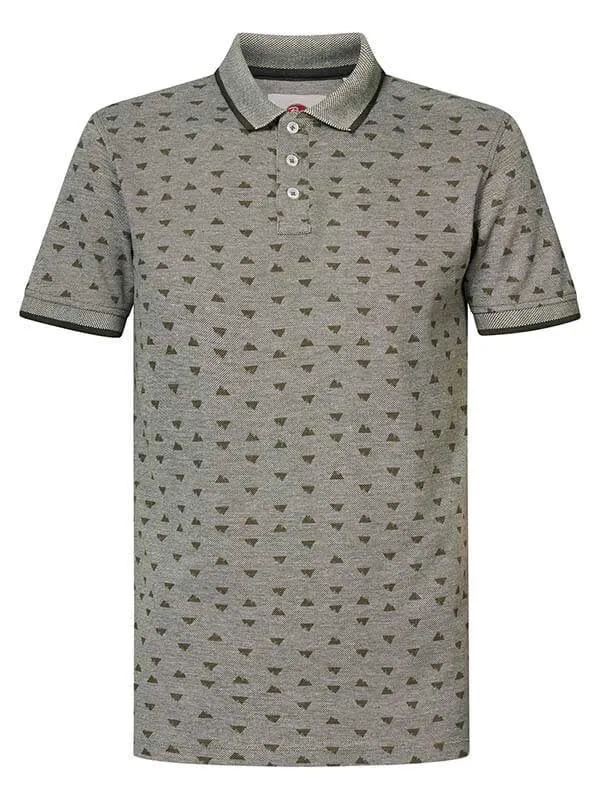 Men Polo Shirts Petrol Industries Polo Shirt With Print Dusty Army