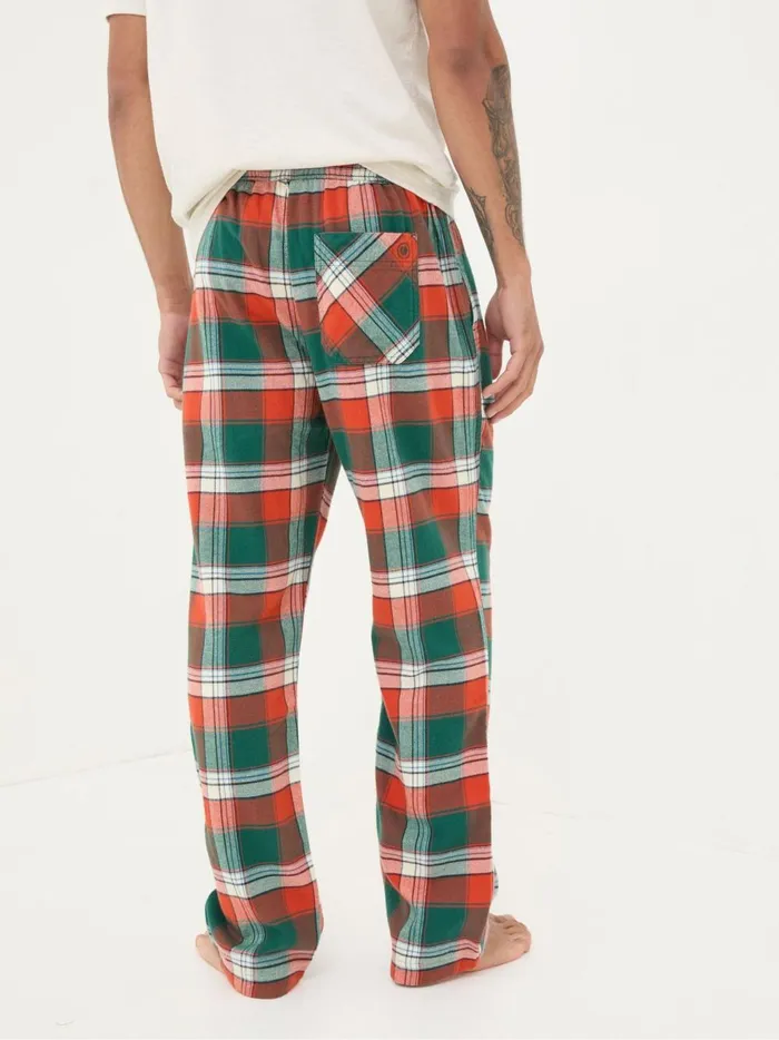 Men Pyjamas and Nightwear Fat Face Helmsley Orange Check Pyjama Bottoms