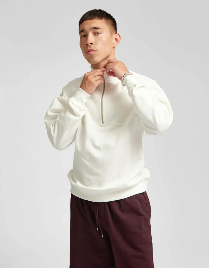 Men Quarter Zips Colorful Standard Organic Quarter Zip Purple Haze