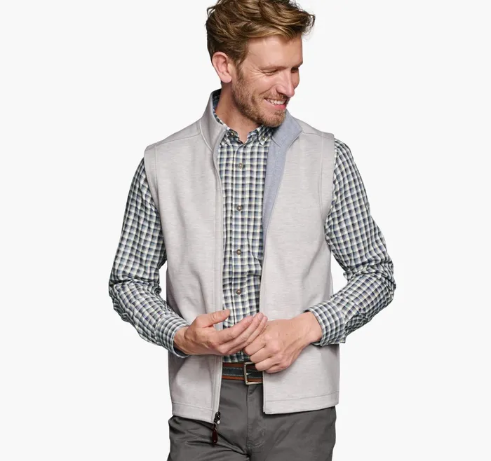 Men Reversible Solid Vest Whitegrey JohnstonandMurphy Coats Jackets and Vests Men Reversible Solid Vest Whitegrey JohnstonandMurphy Coats Jackets and Vests