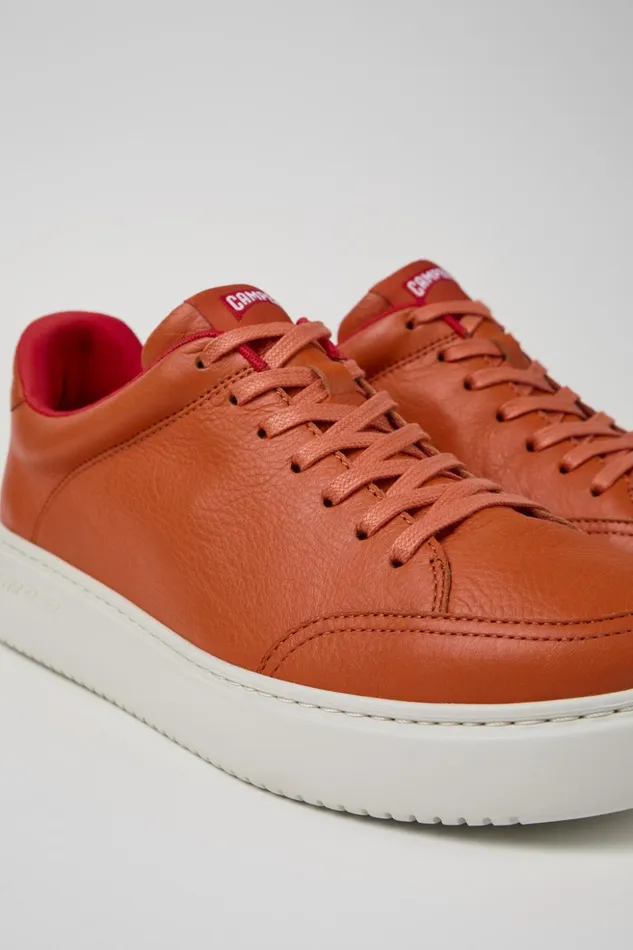 Men Runner K21 Orange Leather Sneakers Camper Sneakers