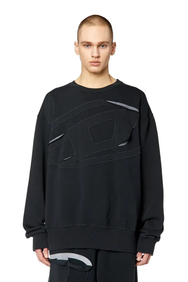 Men SMacsPeeloval Black Diesel Sweaters Men SMacsPeeloval Black Diesel Sweaters