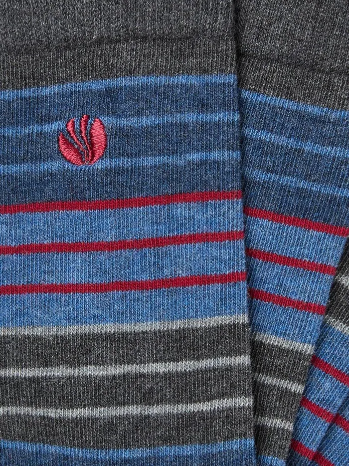 Men Socks Fat Face Blue and Green Stripe Socks 1 Pack