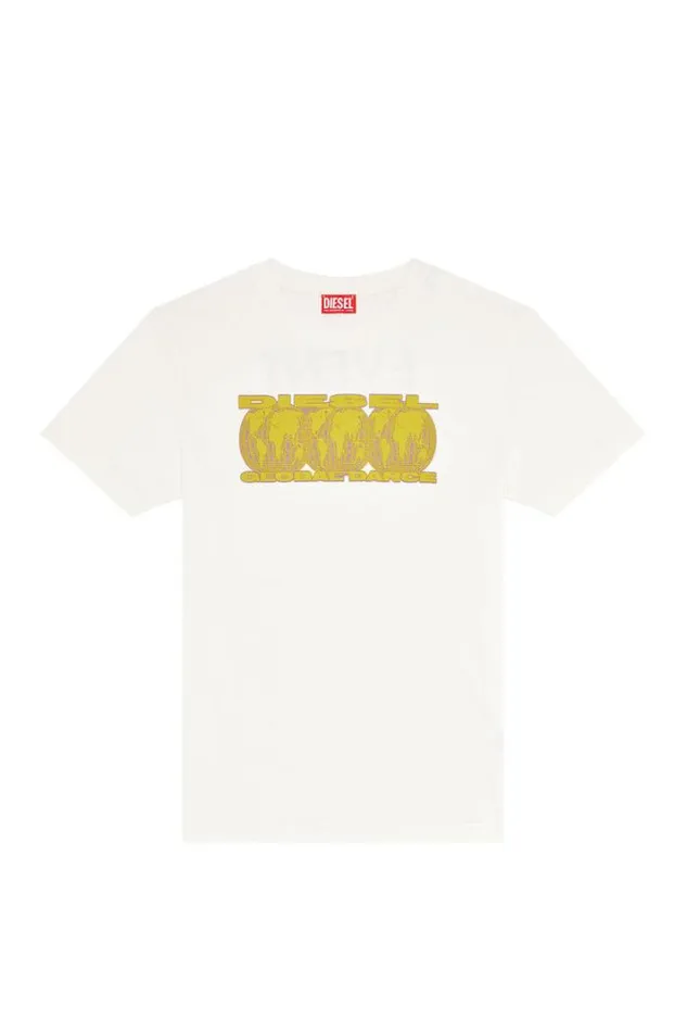 Men TDiegorL10 White Diesel Tshirts Men TDiegorL10 White Diesel Tshirts