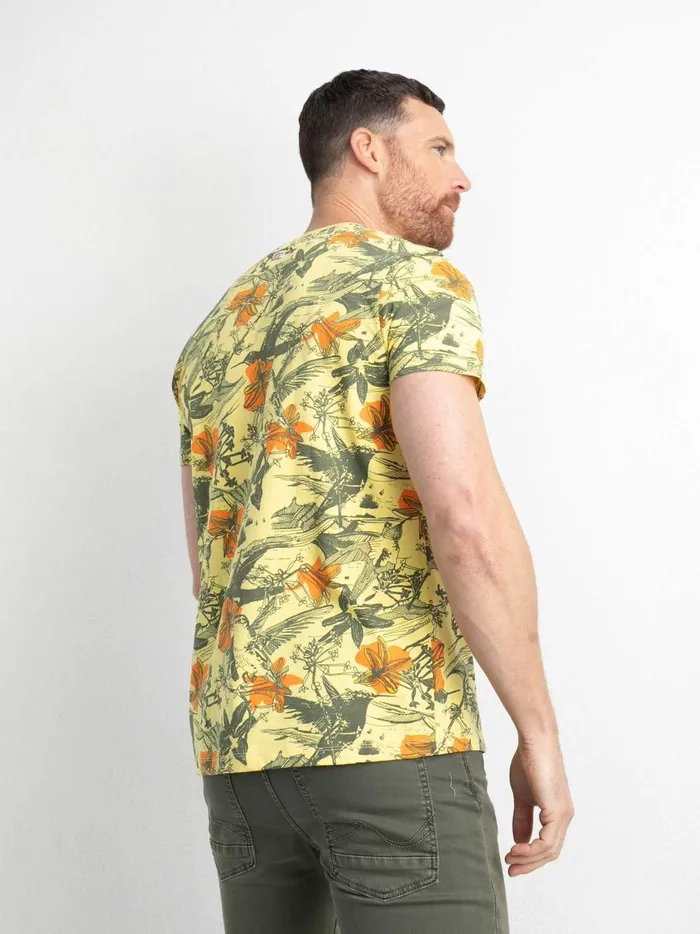Men TShirts Petrol Industries Botanical TShirt Fresh Lemon