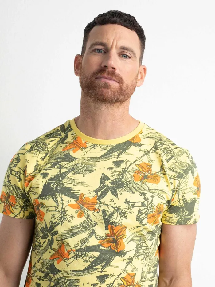 Men TShirts Petrol Industries Botanical TShirt Fresh Lemon