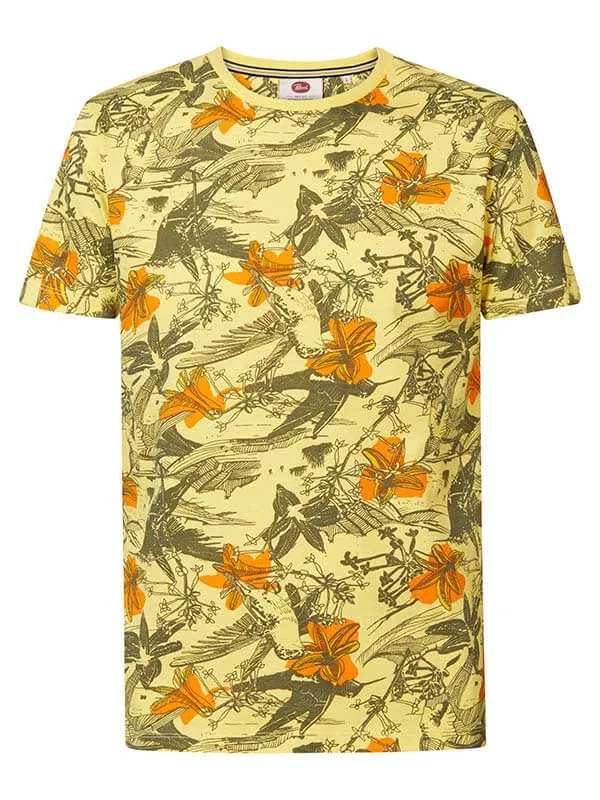 Men TShirts Petrol Industries Botanical TShirt Fresh Lemon