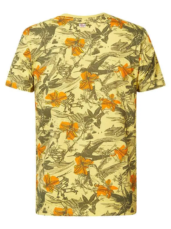 Men TShirts Petrol Industries Botanical TShirt Fresh Lemon