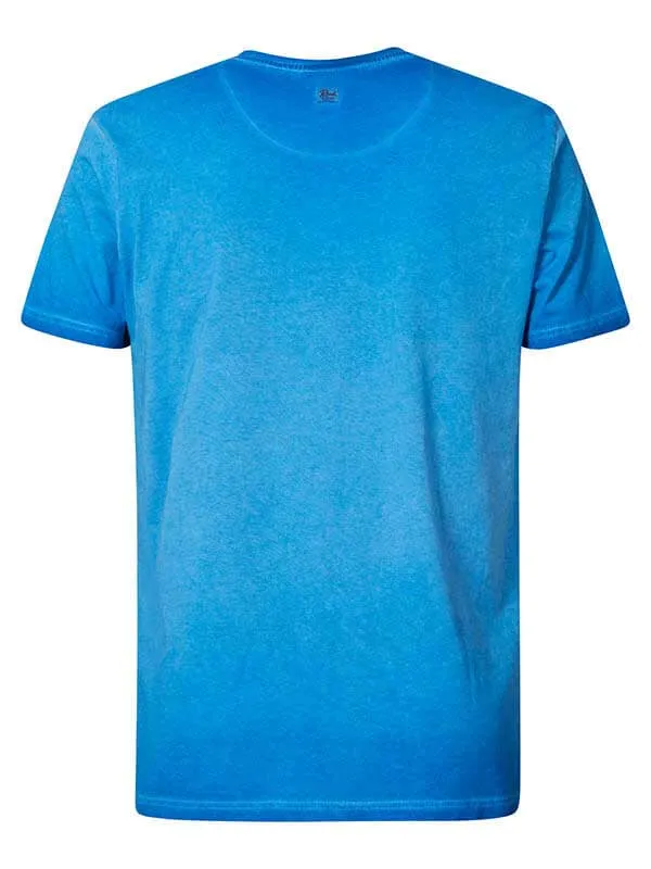 Men TShirts Petrol Industries Summery TShirt Electric Blue