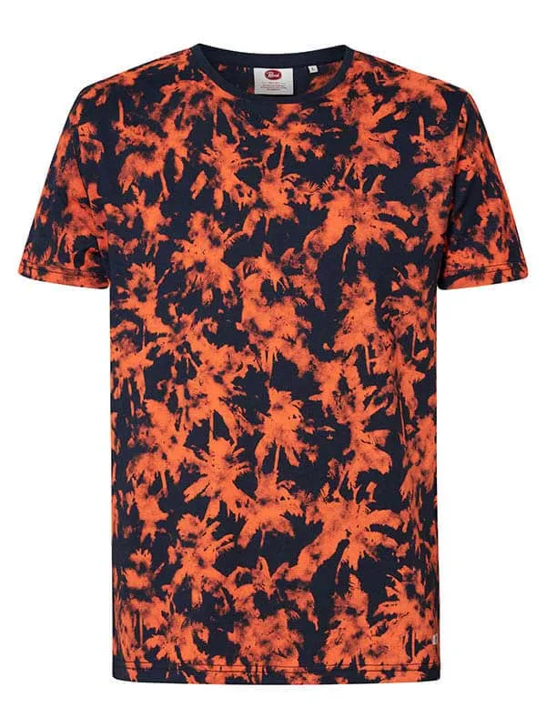 Men TShirts Petrol Industries TShirt With AllOver Print Midnight Navy