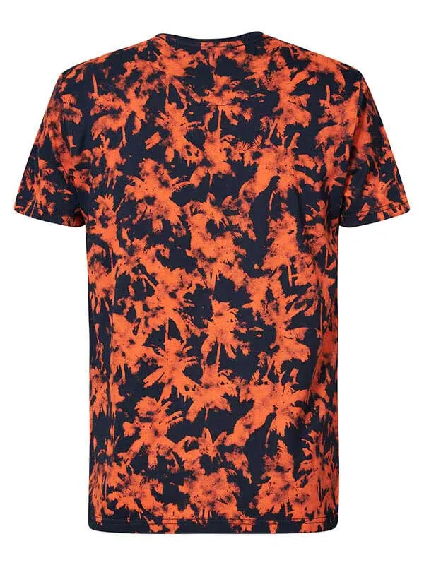 Men TShirts Petrol Industries TShirt With AllOver Print Midnight Navy