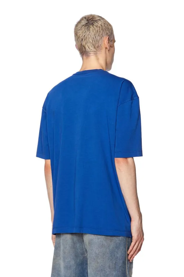 Men TStrapoval Blue Diesel Tshirts Men TStrapoval Blue Diesel Tshirts