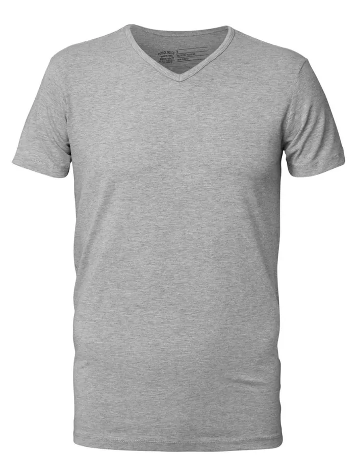 Men Underwear Petrol Industries Basic TShirt VNeck Light Grey Melee