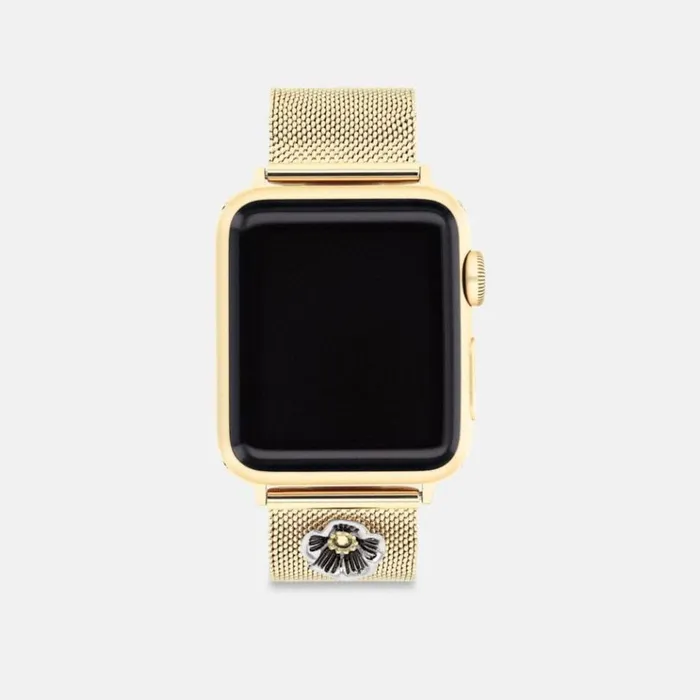 Men Watches Coach Apple Watch Strap 38 Mm 40 Mm And 41 Mm Gold