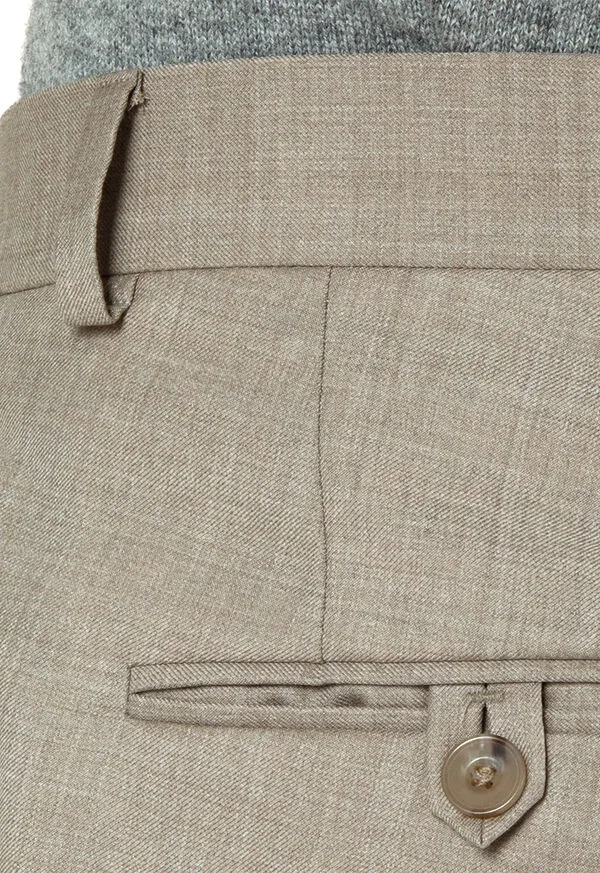 Mens Sand Super 130s Plain Front Trouser Sand Pants Paulstuart Mens Sand Super 130s Plain Front Trouser Sand Pants Paulstuart