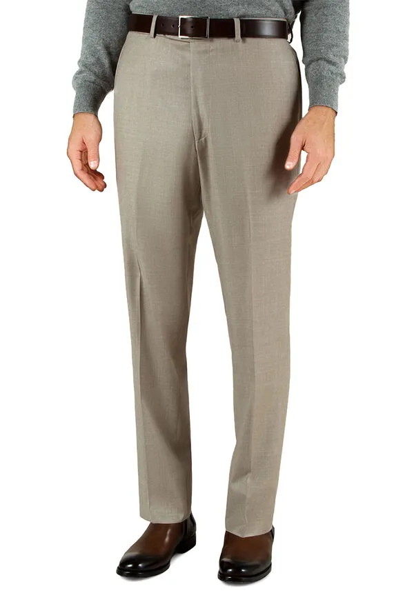 Mens Sand Super 130s Plain Front Trouser Sand Pants Paulstuart Mens Sand Super 130s Plain Front Trouser Sand Pants Paulstuart