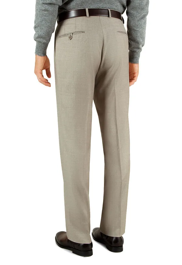 Mens Sand Super 130s Plain Front Trouser Sand Pants Paulstuart Mens Sand Super 130s Plain Front Trouser Sand Pants Paulstuart