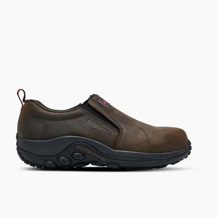 Merrell SlipOns Men Jungle Moc Leather Comp Toe Sd Work Shoe Espresso