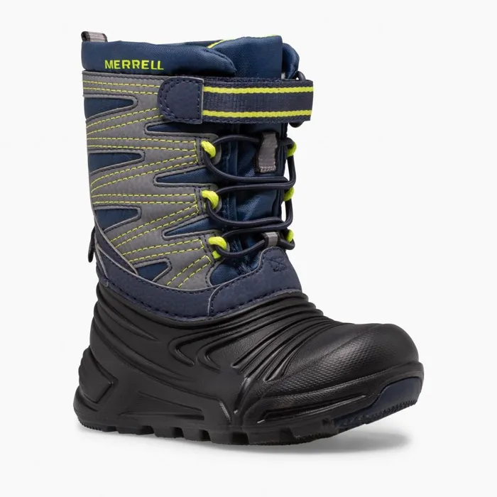 Merrell Winter Boots Kids Little Snow Quest Lite 30 Jr Waterproof Navyblackgrey