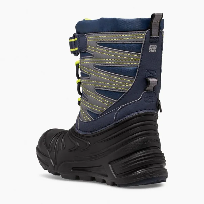 Merrell Winter Boots Kids Little Snow Quest Lite 30 Jr Waterproof Navyblackgrey