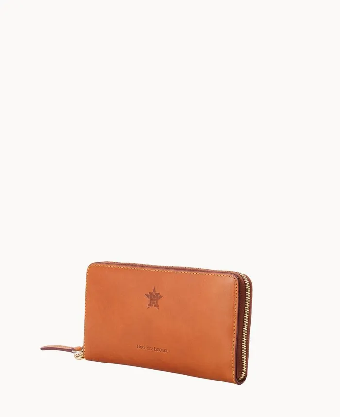 MLB Astros Large Zip Around Wristlet Astros ManWoman Dooney and Bourke Wallets MLB Astros Large Zip Around Wristlet Astros ManWoman Dooney and Bourke Wallets