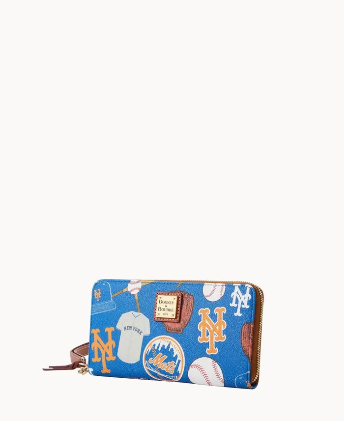 MLB Mets Large Zip Around Wristlet Mets ManWoman Dooney and Bourke Wallets MLB Mets Large Zip Around Wristlet Mets ManWoman Dooney and Bourke Wallets