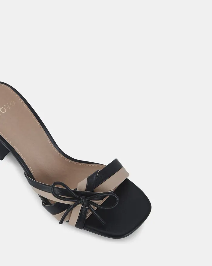 Mules LAGO Sand Open Toe Heels NOVO Shoes Women