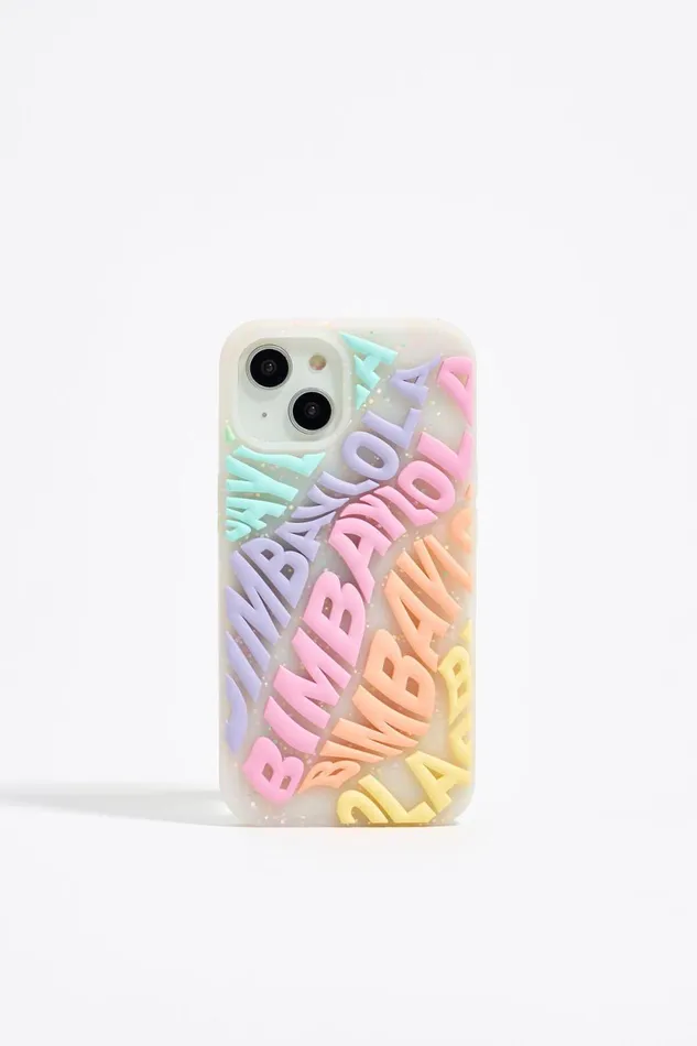 Multicolored Logo Silicone IPhone 15 Case Lilac Women Bimba Y Lola Phone Cases Multicolored Logo Silicone IPhone 15 Case Lilac Women Bimba Y Lola Phone Cases
